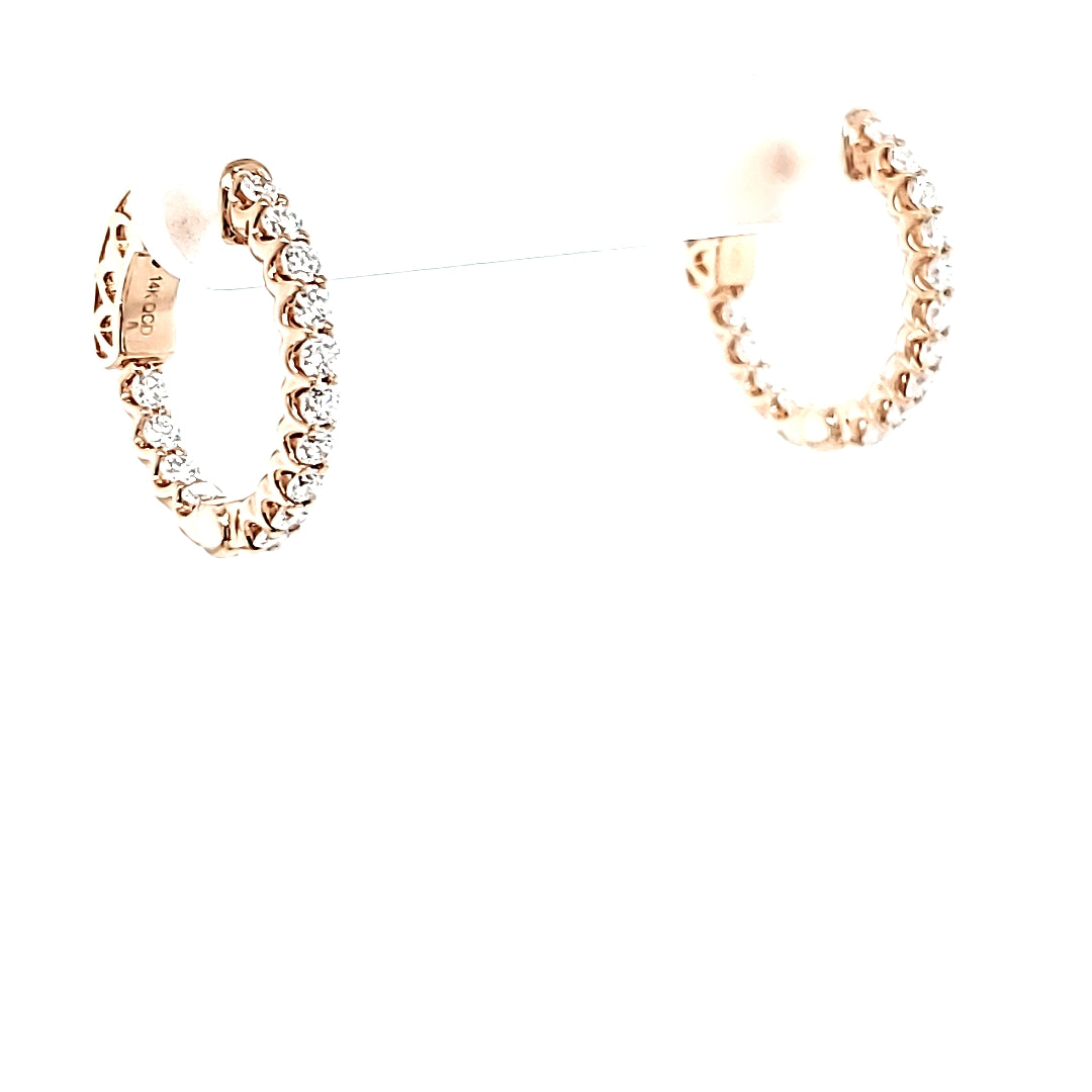 In & Out Hoops 14k Rose Gold 150-01225