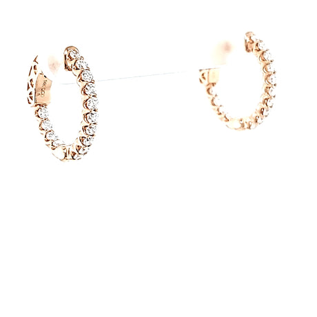 In & Out Hoops 14k Rose Gold 150-01225