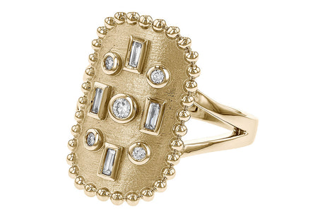 Allison Kaufman Satin Bezel Set Diamond Ring