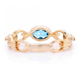 AGI Blue Topaz and Diamond Fashion Ring