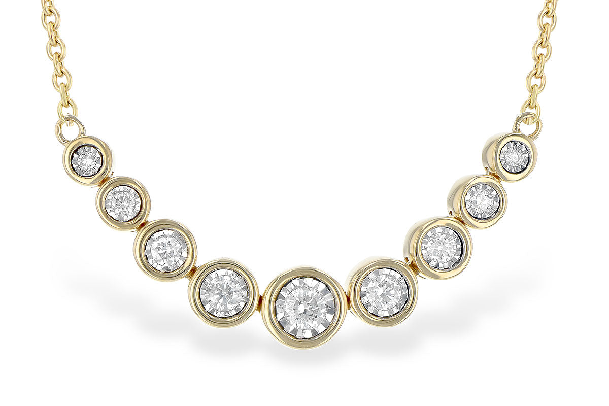 Allison Kaufman Illusion-Set Graduated Diamond Necklace