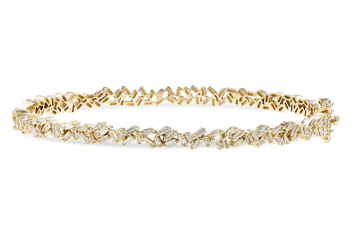 Allison Kaufman Baguette Diamond Bangle Bracelet