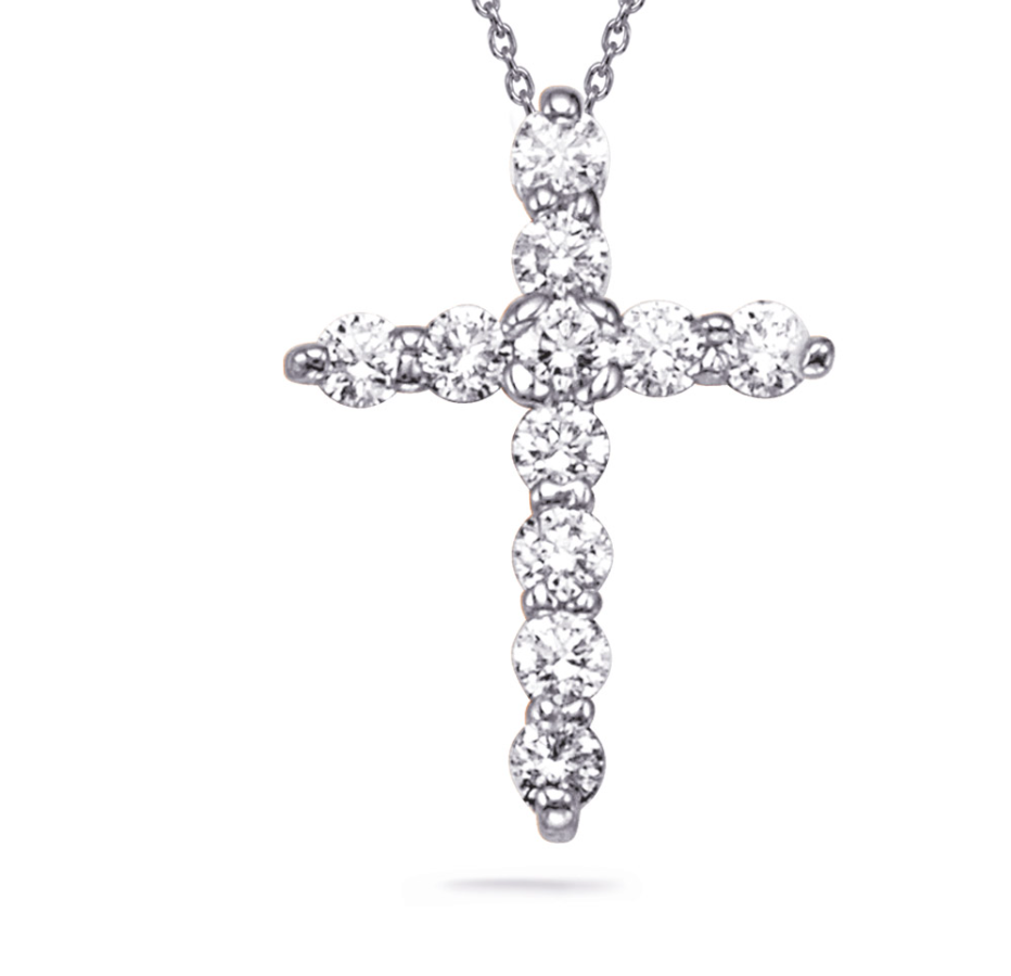 S.Kashi Diamond Cross Pendant